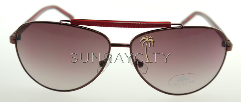 Lacoste Aviator Matte Sunglasses with Purple-Red Mirrored Lenses Lacoste Men main image 4
