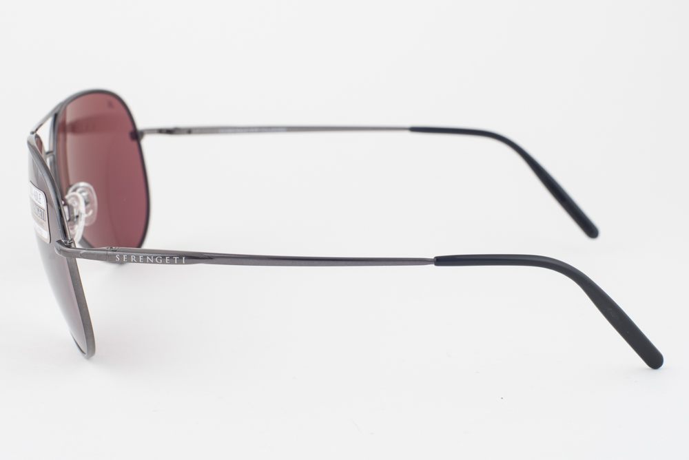 Serengeti MEDIUM AVIATOR Shiny Gunmetal / Polarized Sedona 