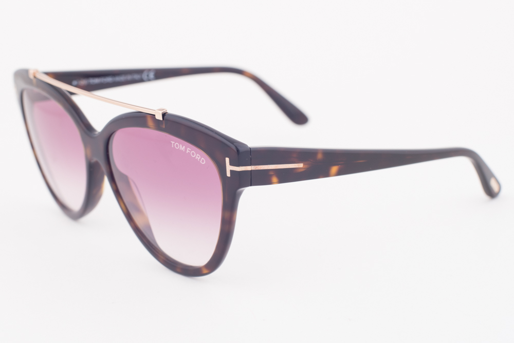 Tom Ford LIVIA-02 518 52Z Havana / Violet Gradient  display picture 1